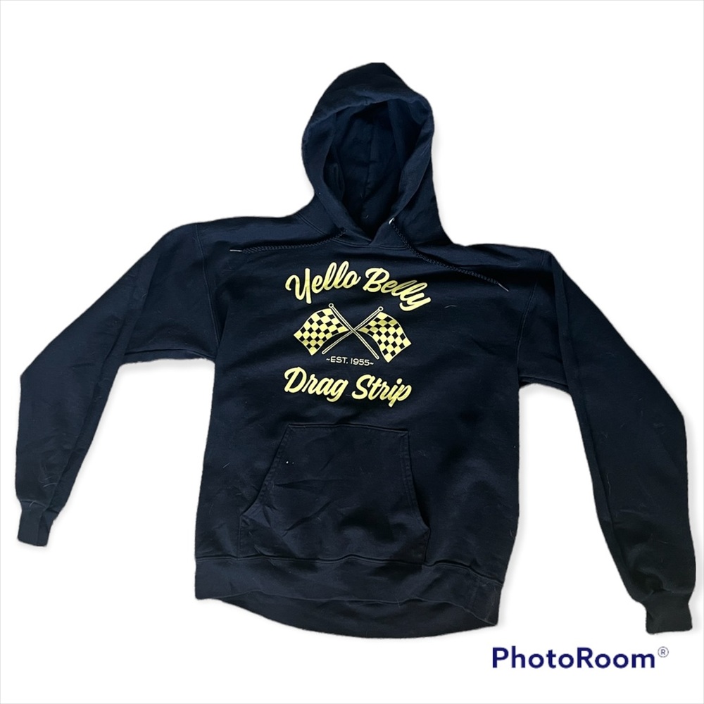 Hanes Yello Belly Drag Strip Graphic Hoodie